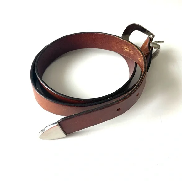 Western Cowgirl Brown Leather Belt Medium - Picture 3 of 8